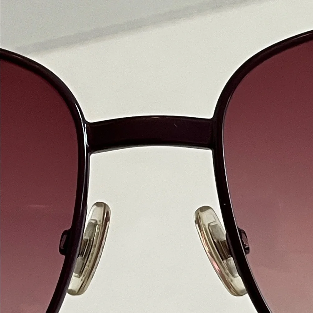 FOSSIL NWOT Addie Plum Fade 100% UV Textured Metal 56-16-130 Square Sunglass